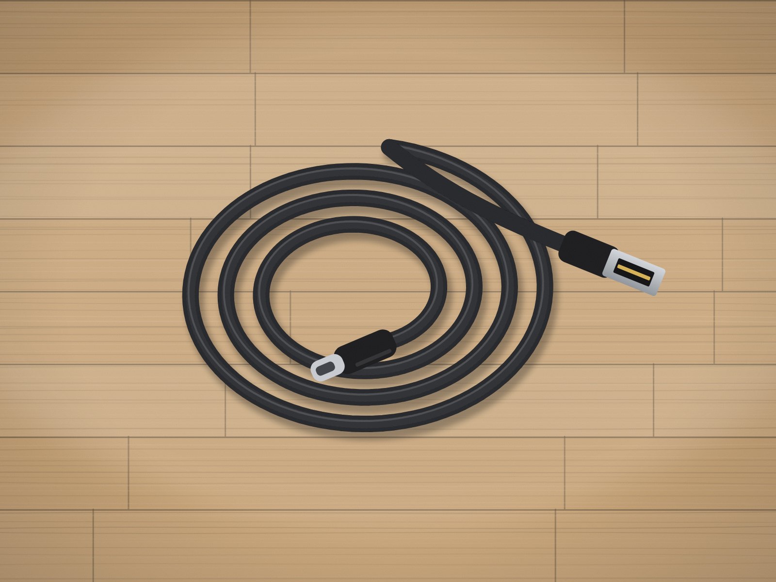 Black charging cable